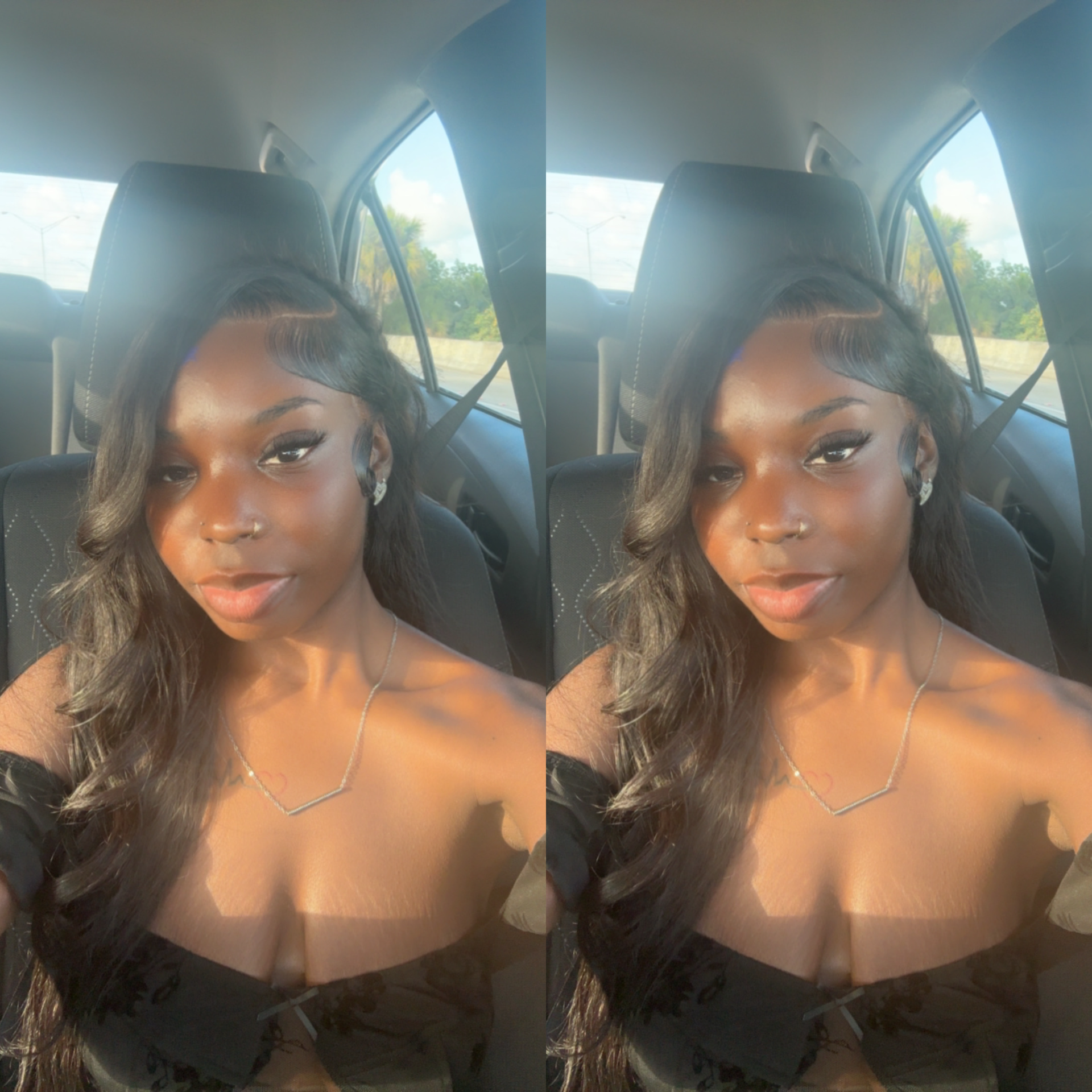 Natural black body wave wig